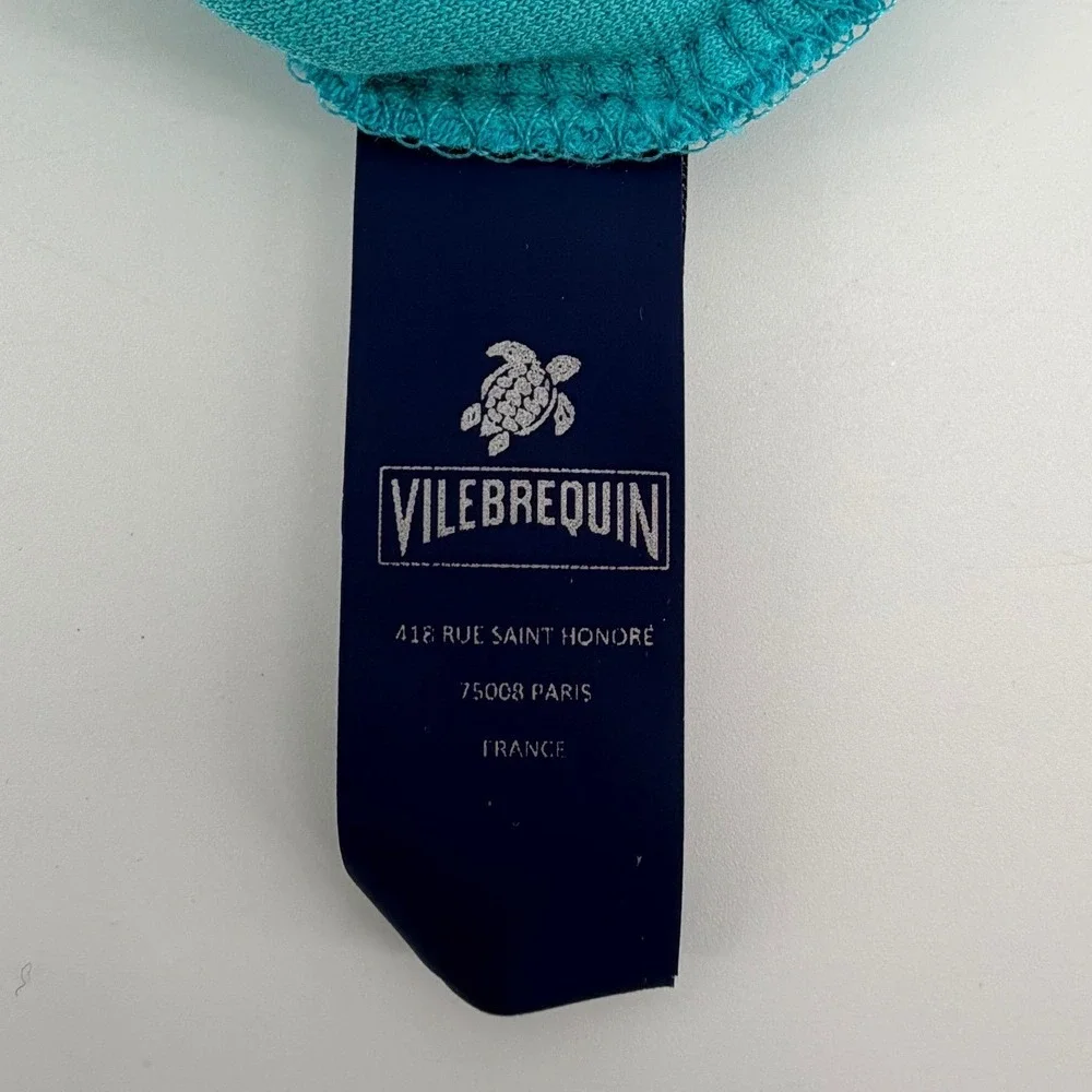 Vilebrequin Barth Boys Lagoon Blue Terry Toweling Sea Turtle T-Shirt Flaw 2T